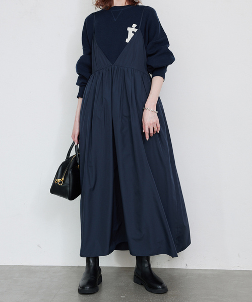 SLOBE IENA 「SLOBE IENA」 サロペットスカート 38 ネイビー