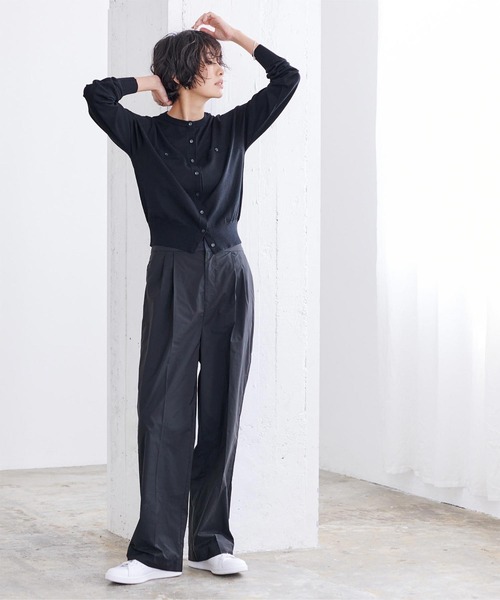 「ur's」 ニットカーディガン L チャコール レディース