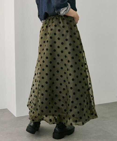 ear PAPILLONNER スカート ドットシアースカート「SUM1 STYLE