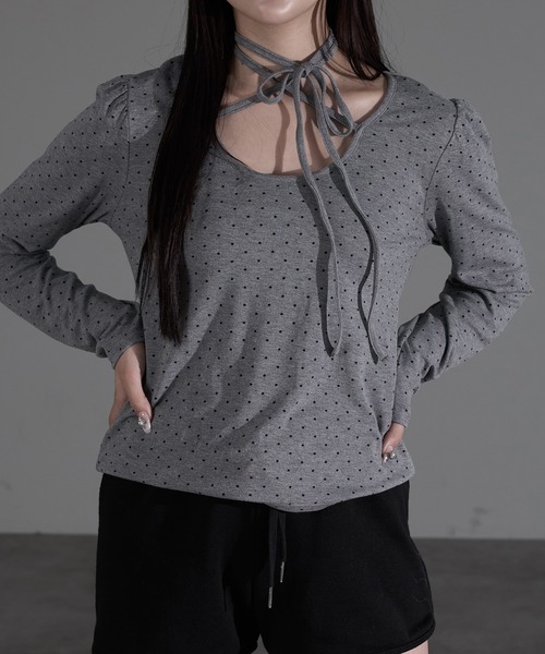 apres jour mignon（アプレジュールミニョン） tシャツ ドット柄