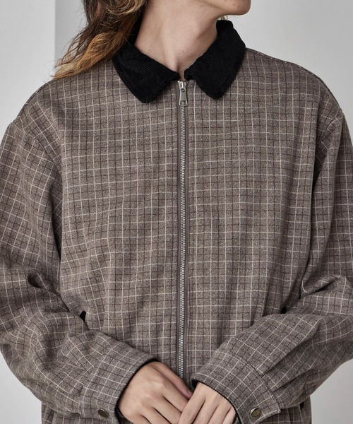 Gum様ご購入をお願い致します。 Theater code ブルゾン アウター Gingham Check Double-Zip Blouson