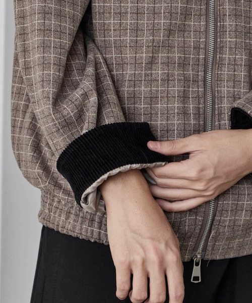 Theater code ブルゾン アウター Gingham Check Double-Zip Blouson