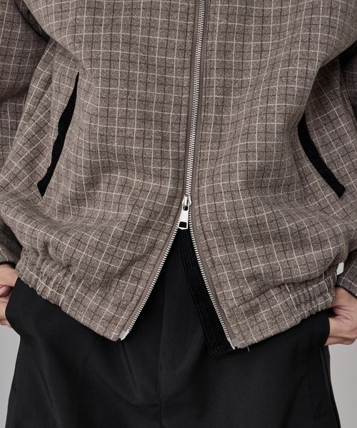 Theater code ブルゾン アウター Gingham Check Double-Zip Blouson