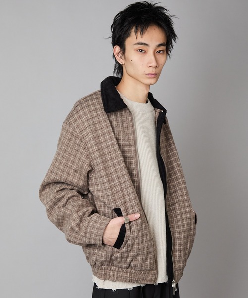Theater code ブルゾン アウター Gingham Check Double-Zip Blouson