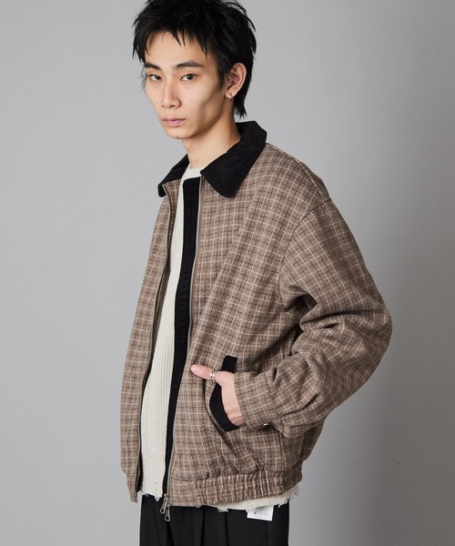 Theater code ブルゾン アウター Gingham Check Double-Zip Blouson