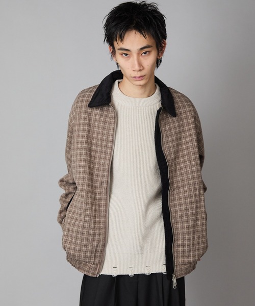 Theater code ブルゾン アウター Gingham Check Double-Zip Blouson