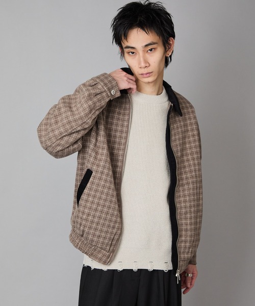 Theater code ブルゾン アウター Gingham Check Double-Zip Blouson