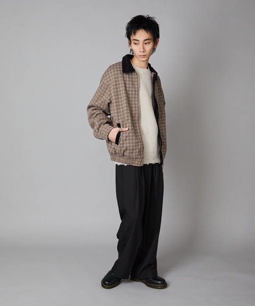 Theater code ブルゾン アウター Gingham Check Double-Zip Blouson