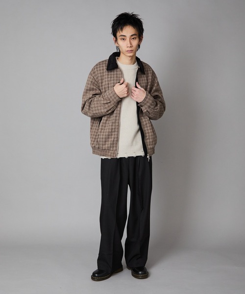 Theater code ブルゾン アウター Gingham Check Double-Zip Blouson