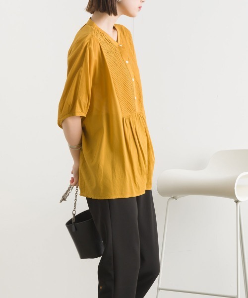 「terrace」 ドルマンスリーブブラウス MEDIUM マスタード レディース_画像5