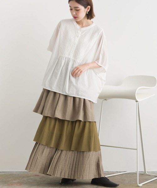 「terrace」 ドルマンスリーブブラウス MEDIUM マスタード レディース_画像7