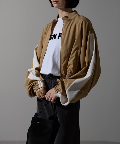 each alchemist ブルゾン アウター ライン入りショート丈ブルゾン