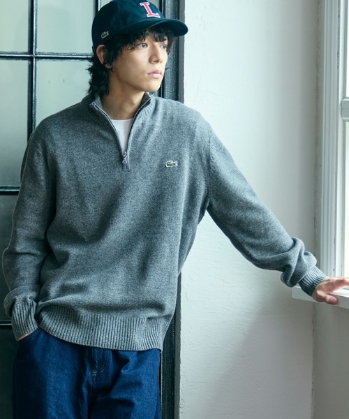 LACOSTE（ラコステ） セーター ニット ハイネックハーフジップ ウール