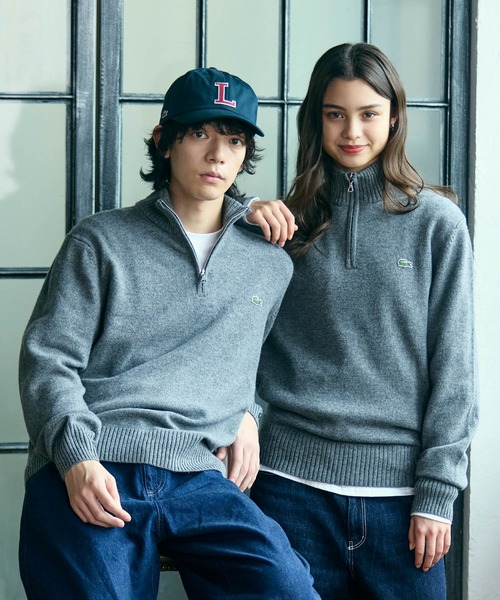 LACOSTE（ラコステ） セーター ニット ハイネックハーフジップ ウール