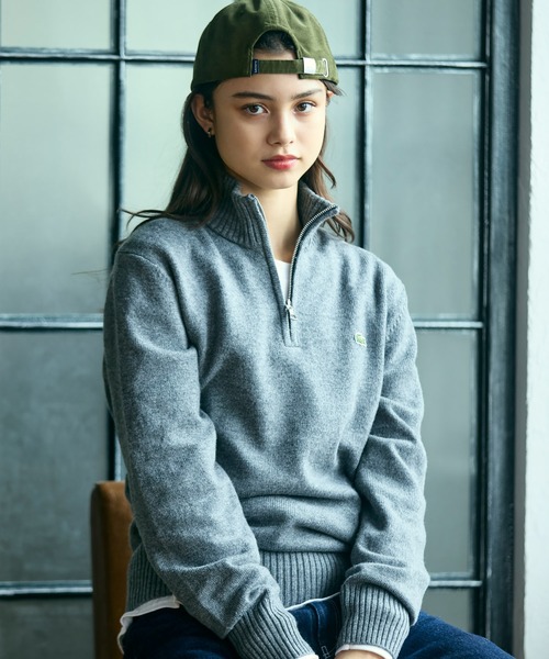 LACOSTE（ラコステ） セーター ニット ハイネックハーフジップ ウール