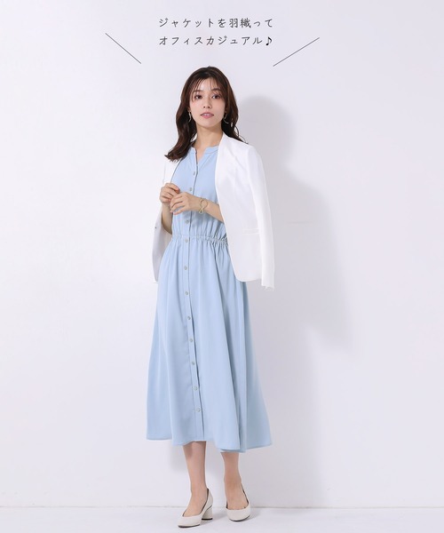 「Emilyan」 半袖ワンピース M ベージュ レディース_画像6