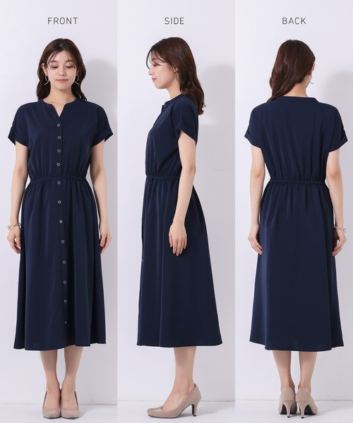 「Emilyan」 半袖ワンピース M ベージュ レディース_画像7