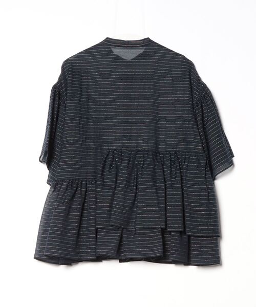 「UNITED ARROWS」 半袖ブラウス FREE ネイビー レディースの画像