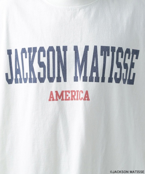 [JACKSON MATISSE] короткий рукав футболка LARGE уголь мужской 