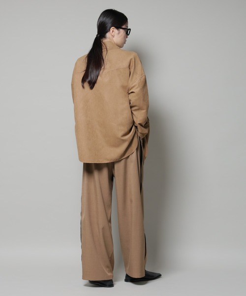 NANO universe（ナノ・ユニバース） パンツ ベルベッドサイドライン