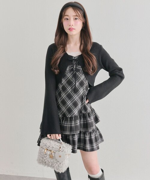 OLIVE des OLIVE（オリーブデオリーブ） ワンピース ニットボレロ