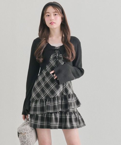 OLIVE des OLIVE（オリーブデオリーブ） ワンピース ニットボレロ