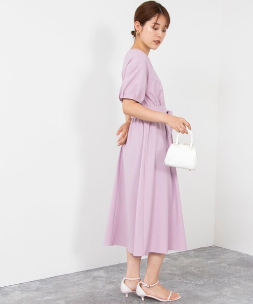 「NOLLEY'S」 半袖ワンピース 38 ベージュ レディースの画像
