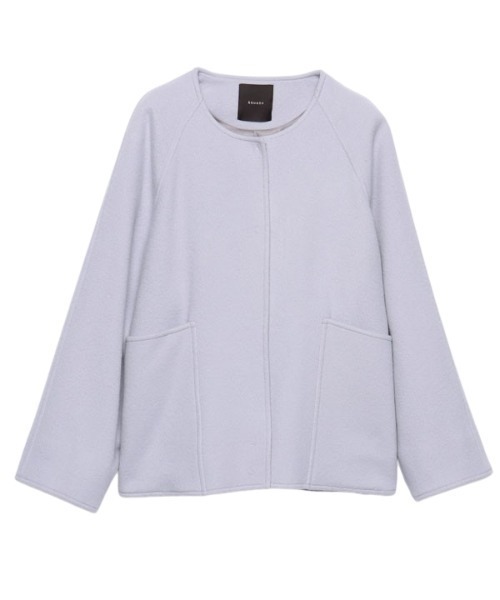 anuans（アニュアンス） ノーカラージャケット FREE ネイビー
