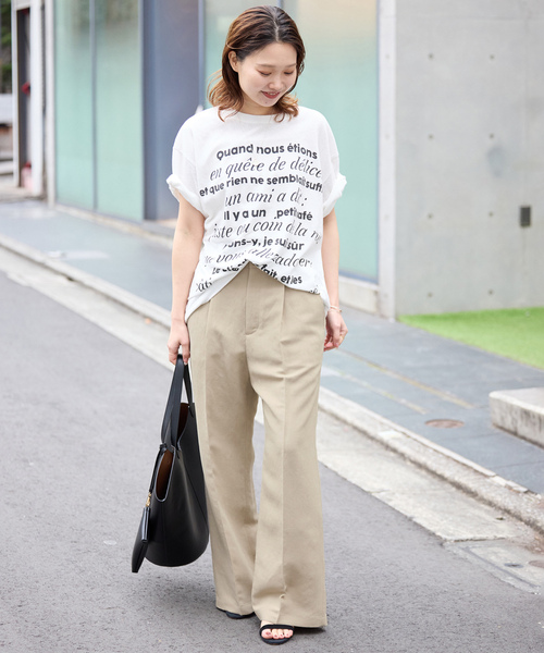 「SLOBE IENA」 パンツ 38 ベージュ レディース_画像2