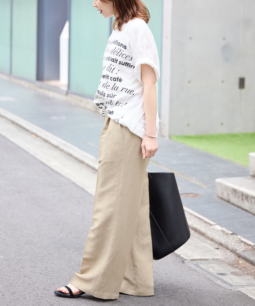 「SLOBE IENA」 パンツ 38 ベージュ レディース_画像4