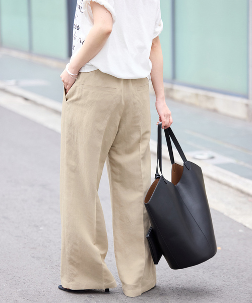 「SLOBE IENA」 パンツ 38 ベージュ レディース_画像9