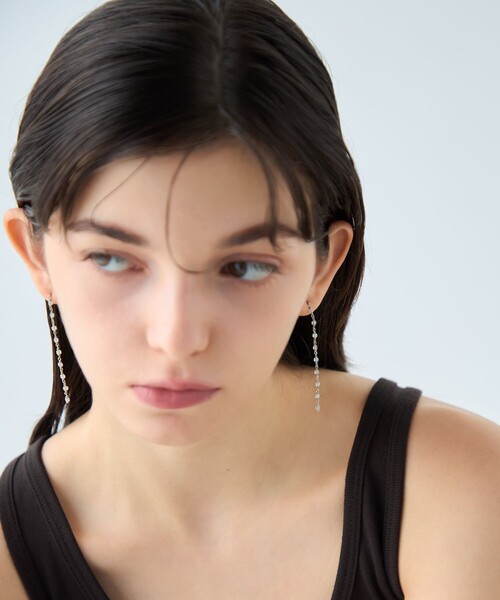 ete（エテ） ピアス ナチュラルストーン ロング ピアス レディース