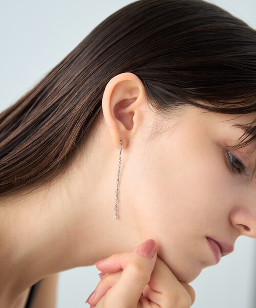 ete（エテ） ピアス ナチュラルストーン ロング ピアス レディース