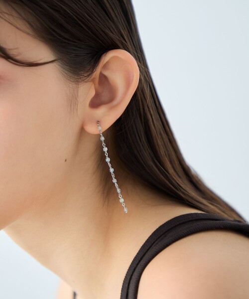 ete（エテ） ピアス ナチュラルストーン ロング ピアス レディース