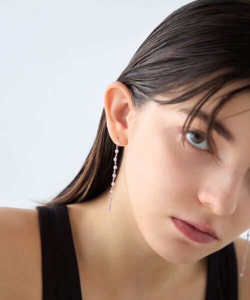 ete（エテ） ピアス ナチュラルストーン ロング ピアス レディース