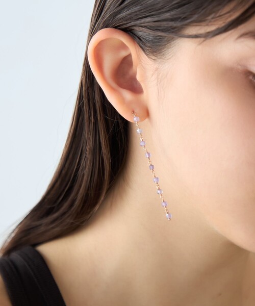ete（エテ） ピアス ナチュラルストーン ロング ピアス レディース