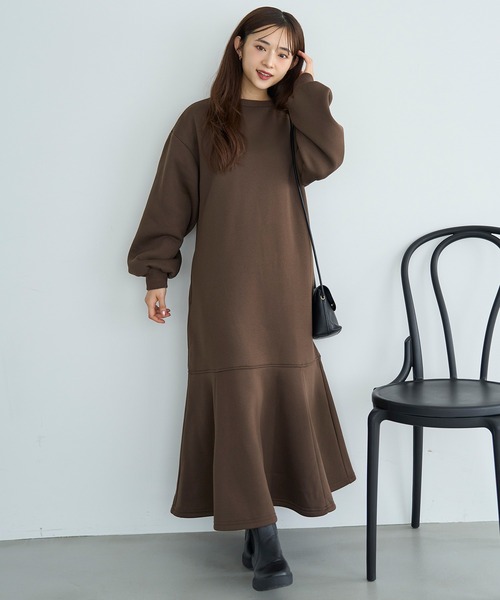 mil（ミル） ワンピース 裏起毛マーメイドワンピース「585132