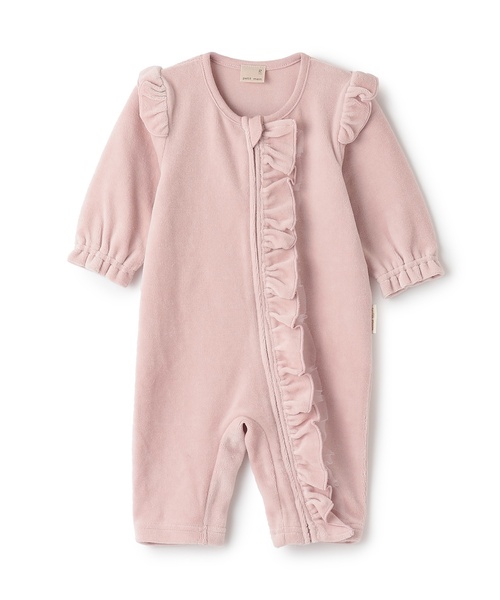 MABLI フリル袖 ピンクロンパース 2Y petit main ベビー服 ロンパース アソート前フリルカバーオール