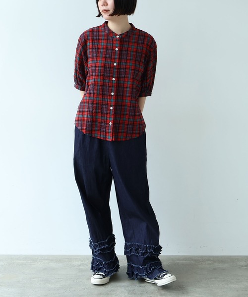 bulle de savon（ビュルデサボン） パンツ 5.5oz denim furi furi