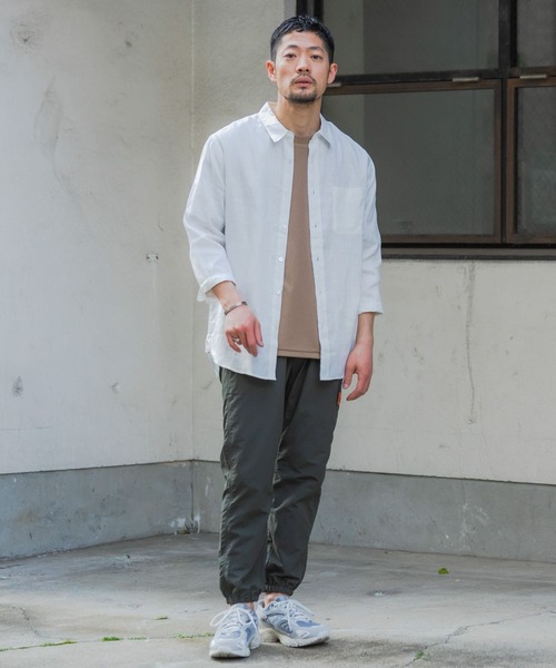 「URBAN RESEARCH ROSSO MEN」 7分袖シャツ SMALL ネイビー メンズ_画像7