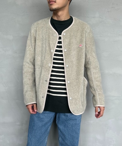 Danton（ダントン） ノーカラージャケット 40 グレイッシュベージュ