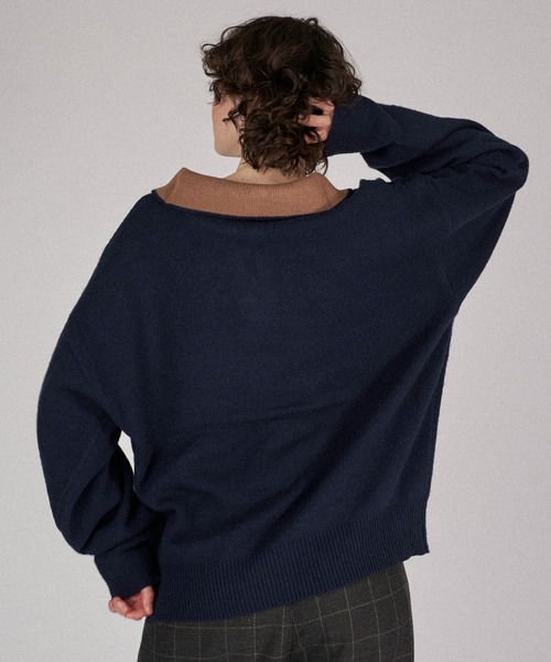 「ONCILY」 長袖ニット SMALL ブラック メンズ_画像3