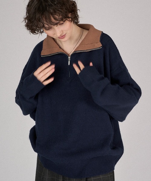 「ONCILY」 長袖ニット SMALL ブラック メンズ_画像4