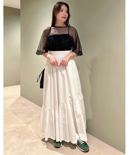 「emmi」 ロングスカート 0 ホワイト レディース_画像5