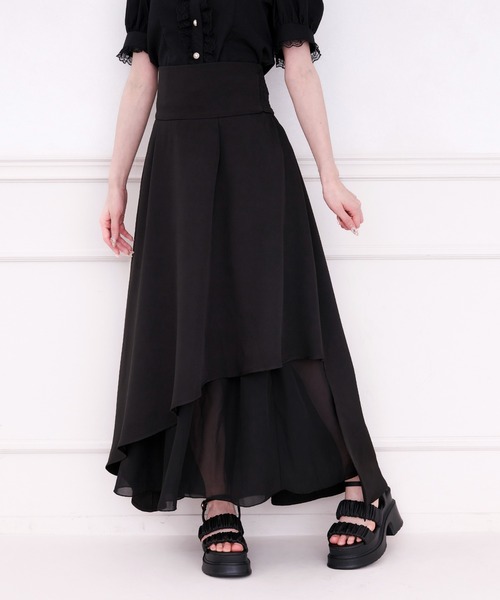 「apres jour」 フレアスカート フリー ブラック レディース_画像2
