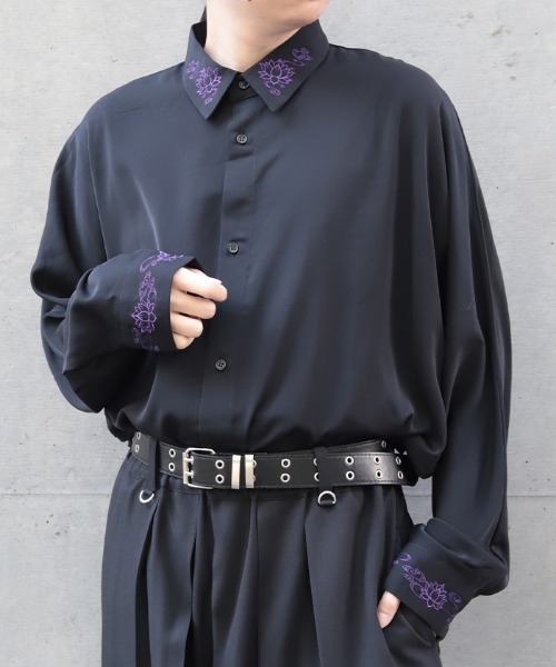 REZEN（リゼン） シャツ 蓮刺繍シャツ メンズ : ZOZOTOWN Yahoo!店