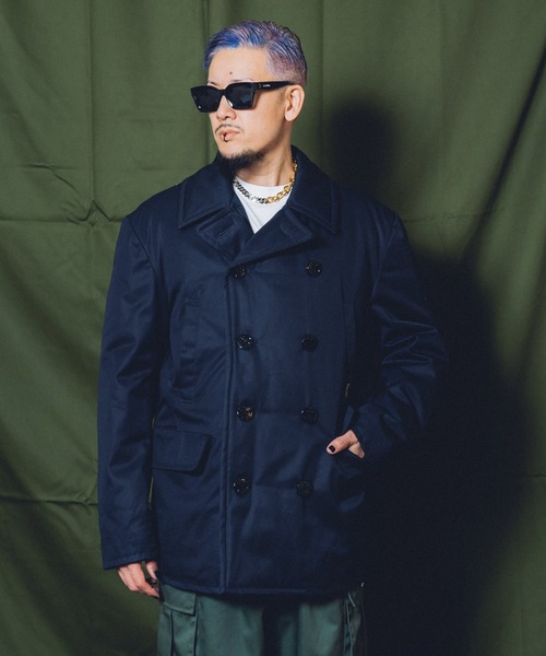 Subciety（サブサエティ） ピーコート X-LARGE ネイビー メンズ