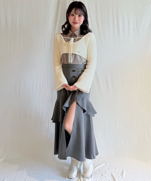 NOMAE（ノーマエ） スカート ビットラッフルスリットスカート