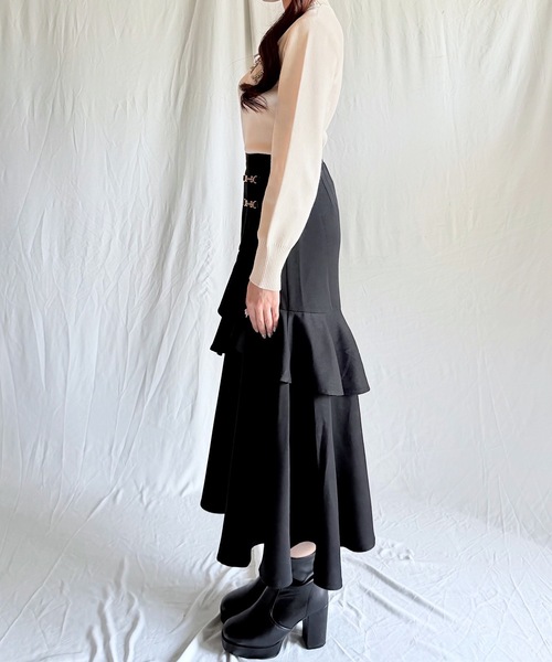 NOMAE（ノーマエ） スカート ビットラッフルスリットスカート