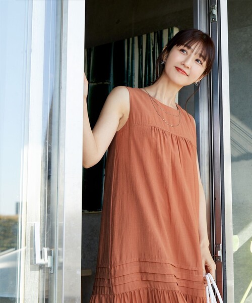 「Tiaclasse」 ノースリーブワンピース M ブルー レディース_画像5